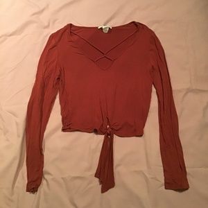 Long sleeve crop top